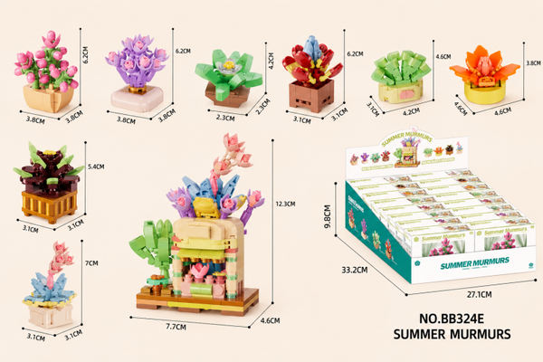 Mini Bloemen Bouwset Summer Murmurs 8-in-1