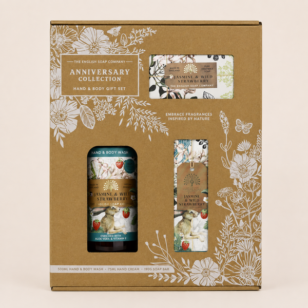 English Soap Company Hand & Body Geschenkset – Jasmine & Wild Strawberry