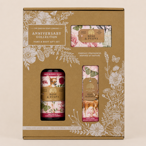 English Soap Company Hand & Body Geschenkset – Rose & Peony