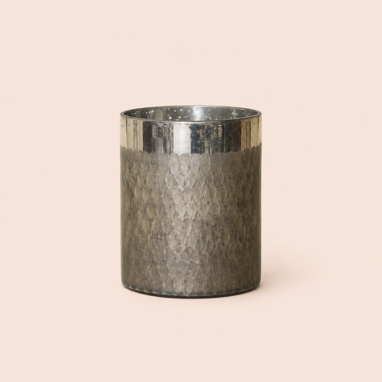 Glazen Windlicht Zilver