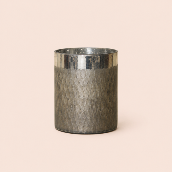 Glazen Windlicht Zilver