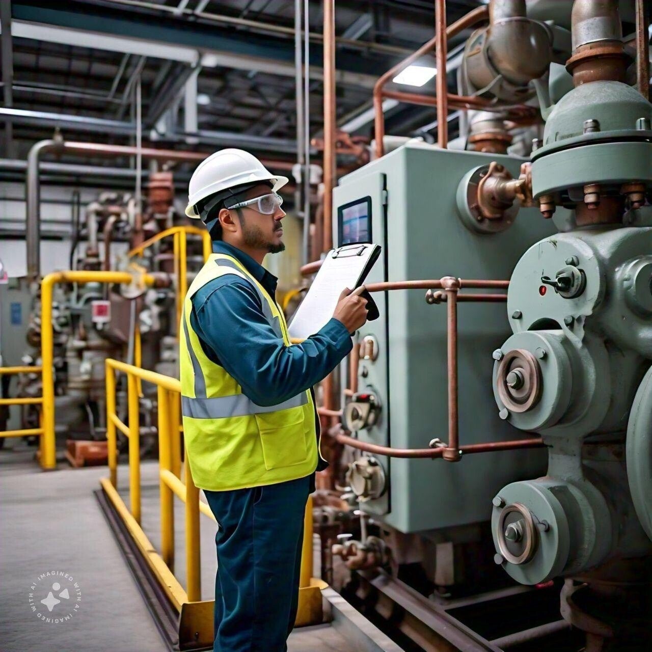 Conseiller en prévention inspectant des équipements industriels