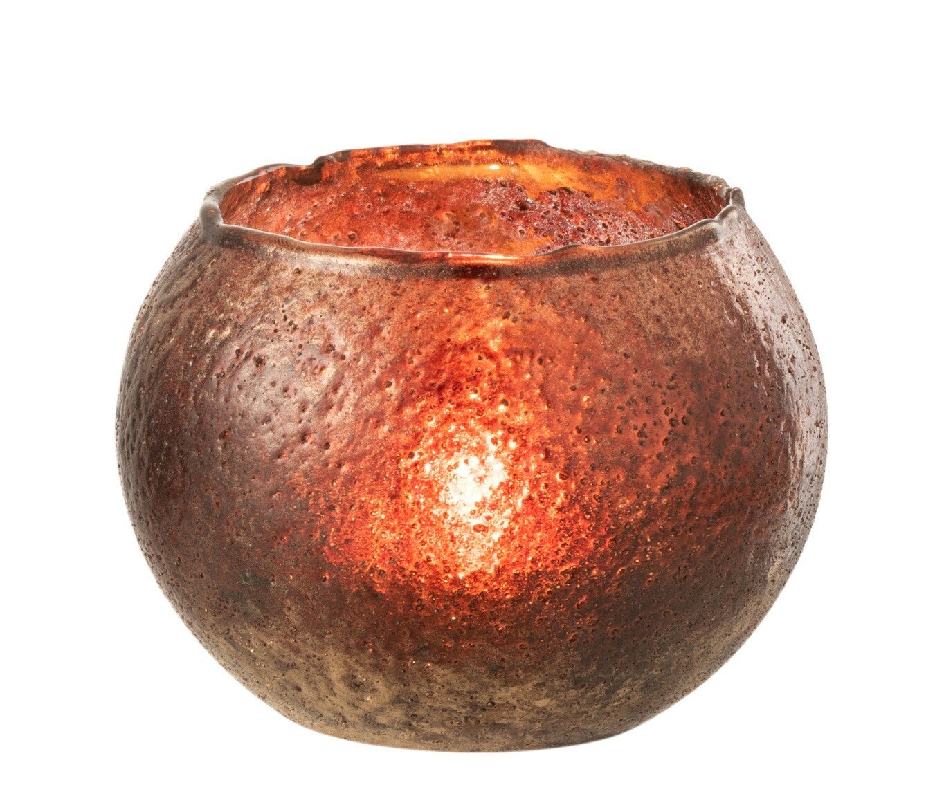 Windlicht Bol Bruin/Brons J-Line