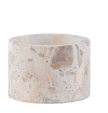 Butterscotch Pillar candleholder M Marble - Lifestyle Home Collection