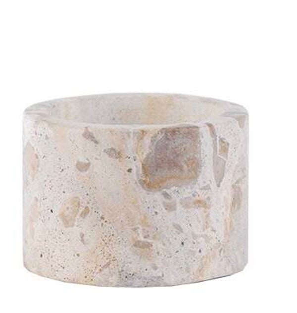 Butterscotch Pillar candleholder M Marble - Lifestyle Home Collection