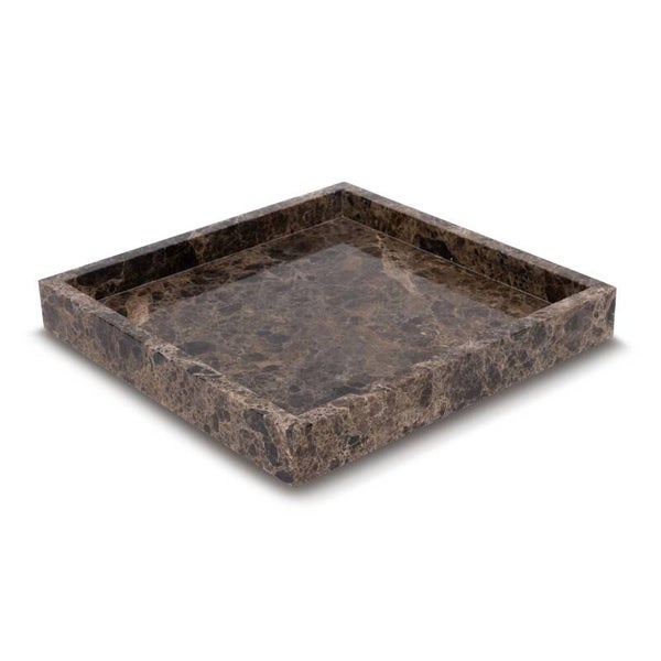 Marmer dienblad tray 30x30cm bruin - Mooisa