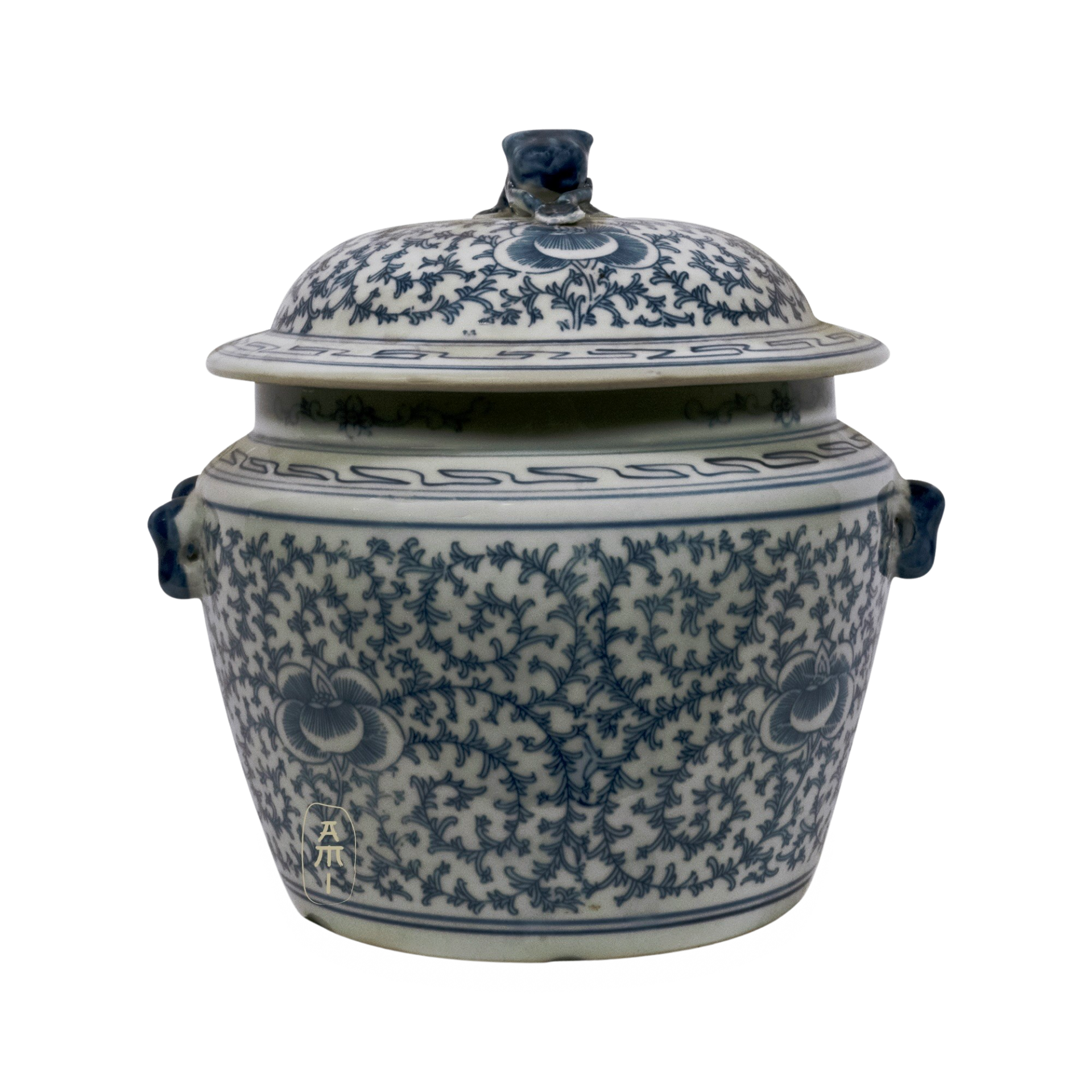 Chinese pot met deksel Blauw - 27 cm