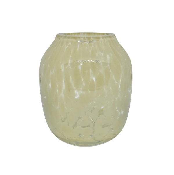 Vaasje zacht geel gevlekt -  12 cm