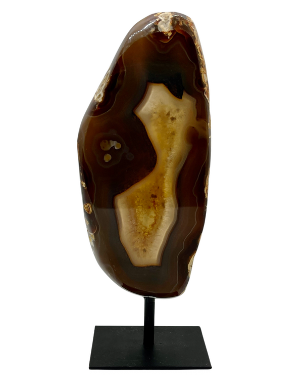 Agaatschijf op standaard - 20 cm