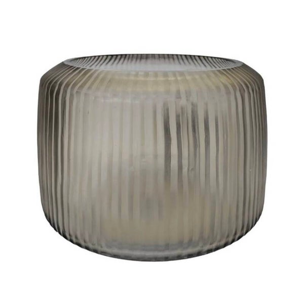 Windlicht Ribbed Smoke - 21 x 18 cm