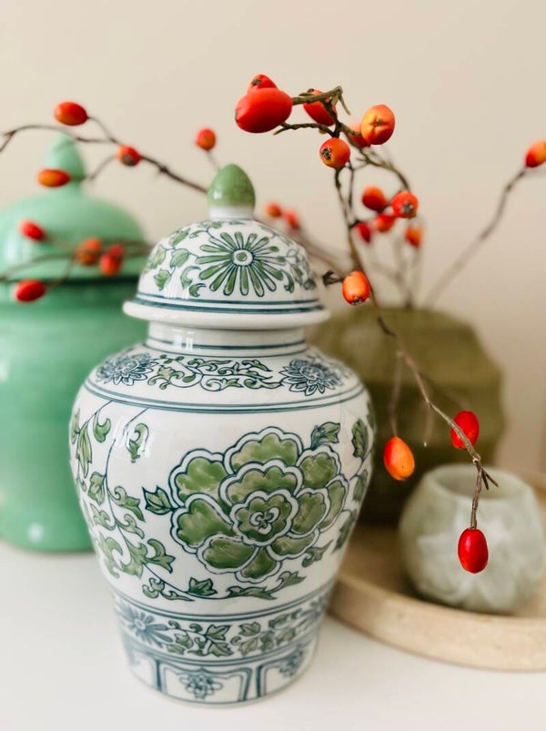 Chinese pot met deksel Groen - Medium 32 cm x 19 cm
