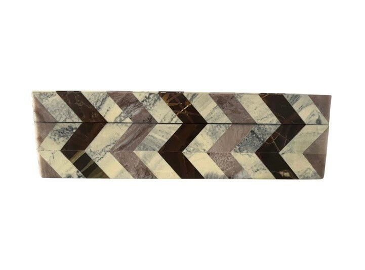 Box Zigzag Zwart/Naturel - Colmore - 30 x 20 cm