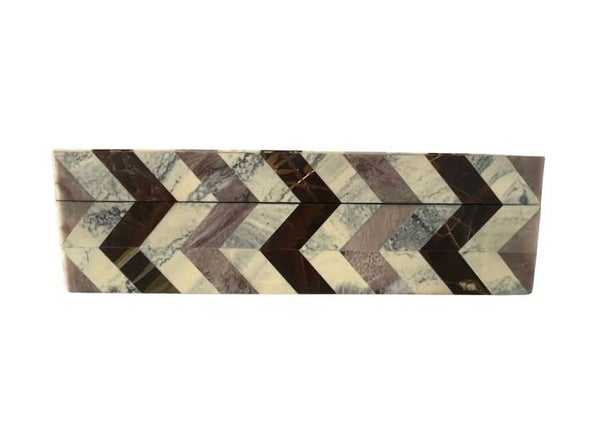 Box Zigzag Zwart/Naturel - Colmore - 30 x 20 cm