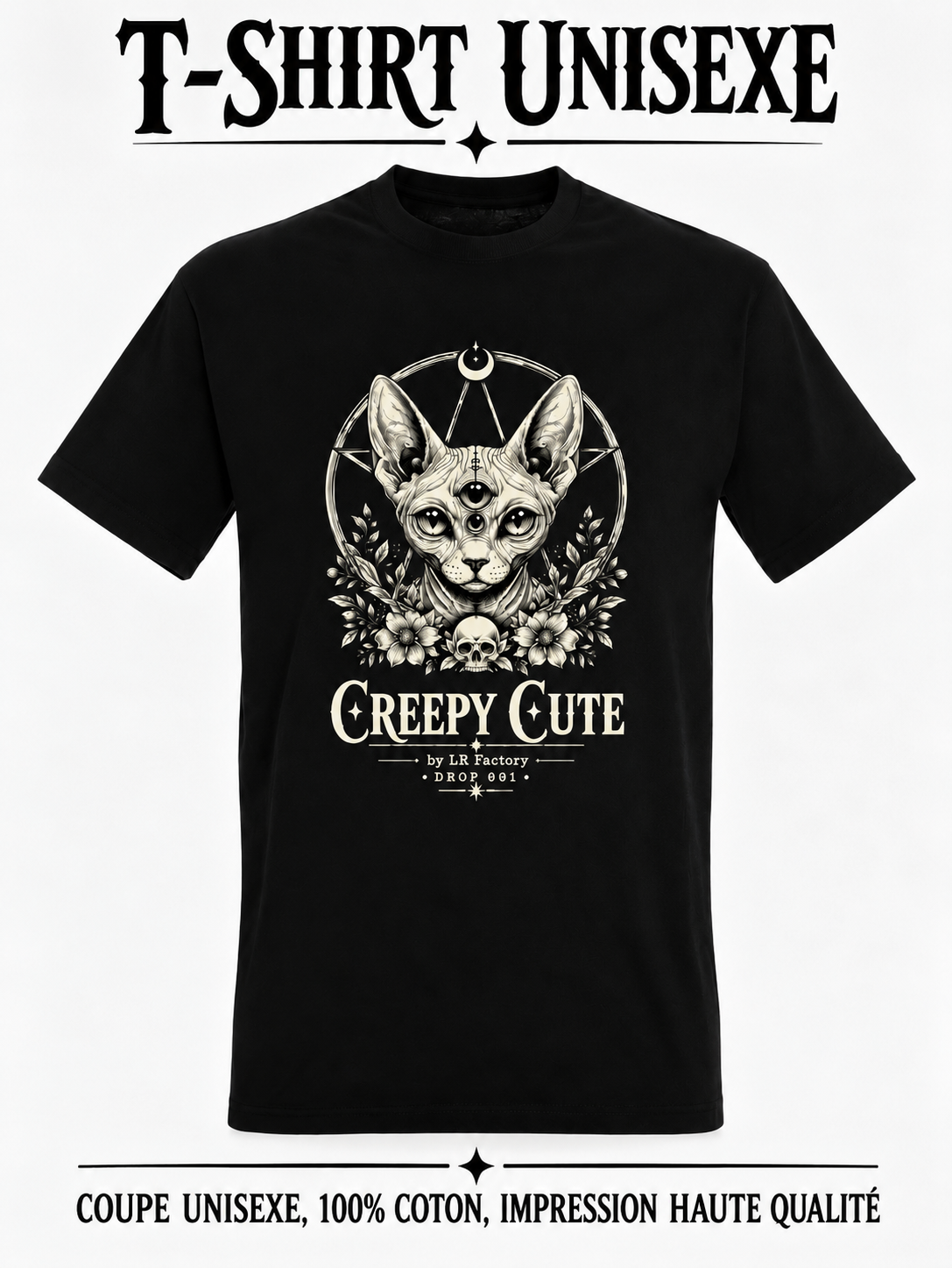 Tee-shirt Unisexe NOIR