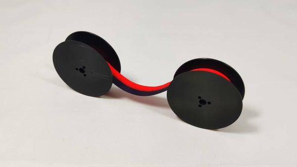 Schreibmaschinen Farbband SCHWARZ/ROT inkl. Spulen (DIN2103 13mm)