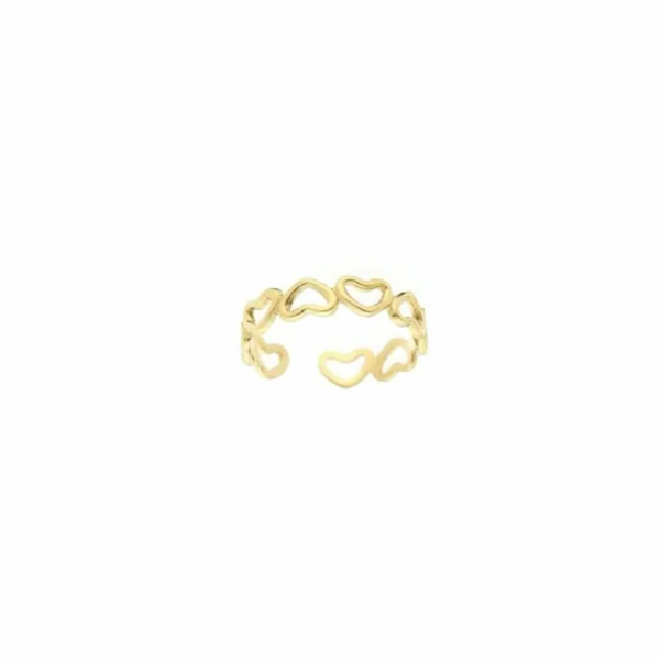 Open hearts ring