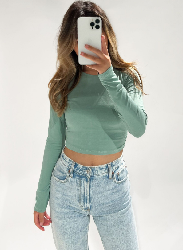 Leela top Ocean Green