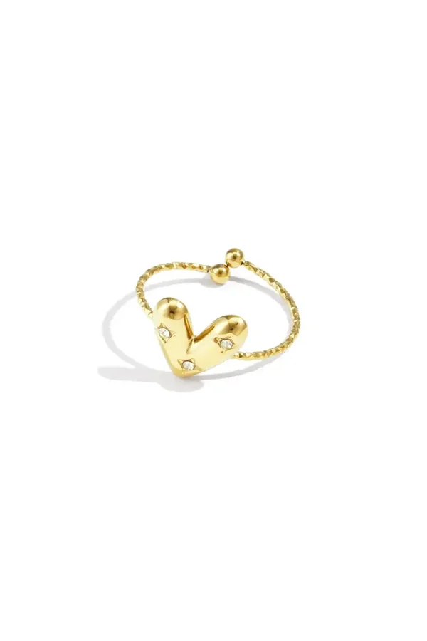Pearl heart ring