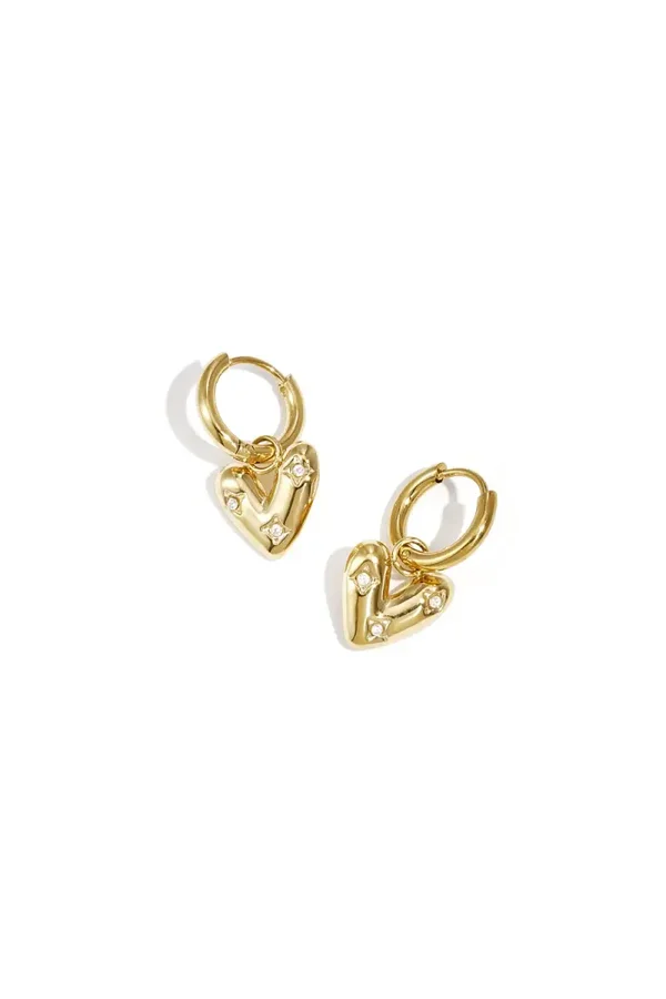 Pearl of heart oorbellen