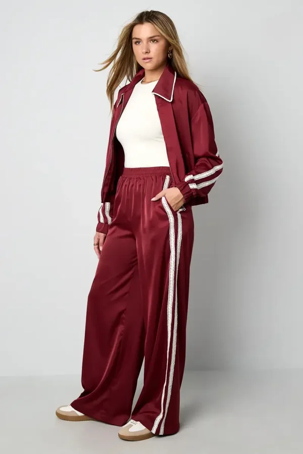 Sporty pants bordeaux