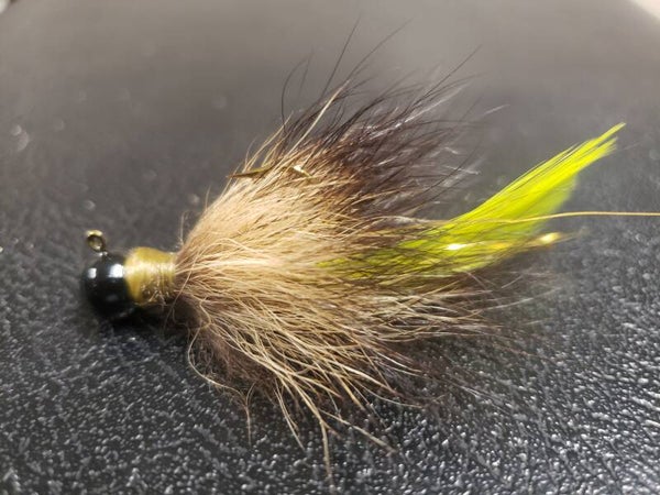 Racoon hair jig. 1/16 oz. (3) pack.