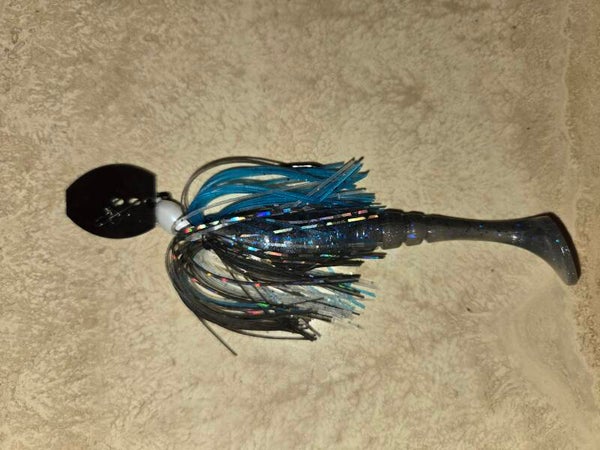 Joe's Custom Bladed Swim Jig. Ice Ice Baby. 3/8 oz.