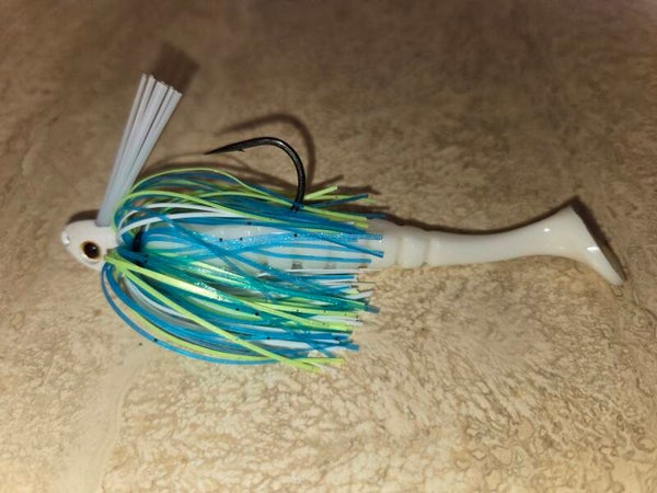 Joe's Ribbed Body Swim Jig. Citrus. 3/8 OZ.