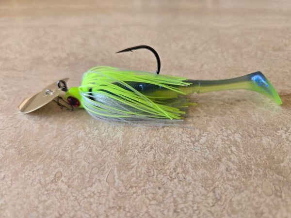 Joe's magnum swim jigs. Chartreuse shad. 3/8 oz.
