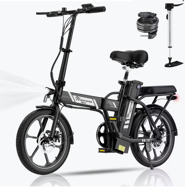 EVERCROSS Bici Elettrica Pieghevole 250W Compatta e Leggera – EVERCROSS EK5 Nera