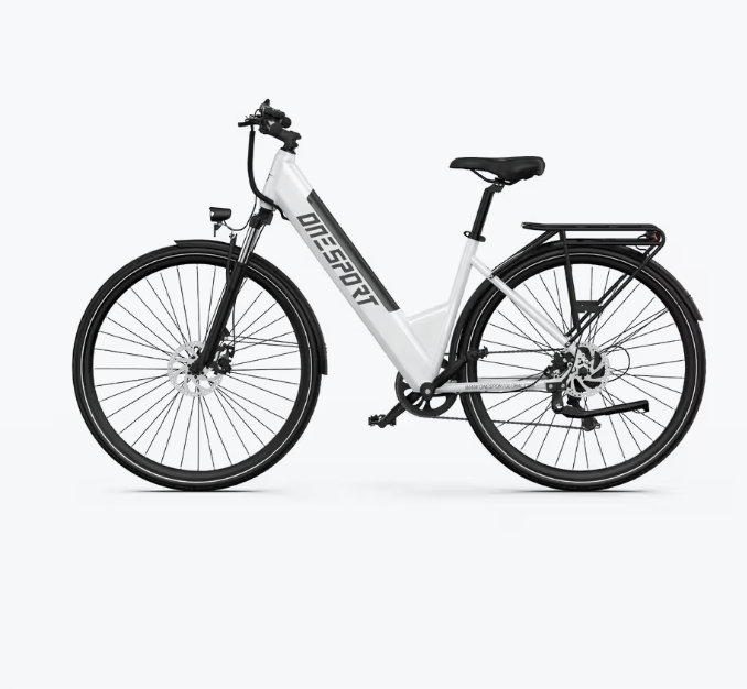 Bici elettrica urbana Onesport OT12, 250 W con batteria da 36 V 13 Ah E-bike da 27,5" per pendolari urbani con cambio a 7 velocità.