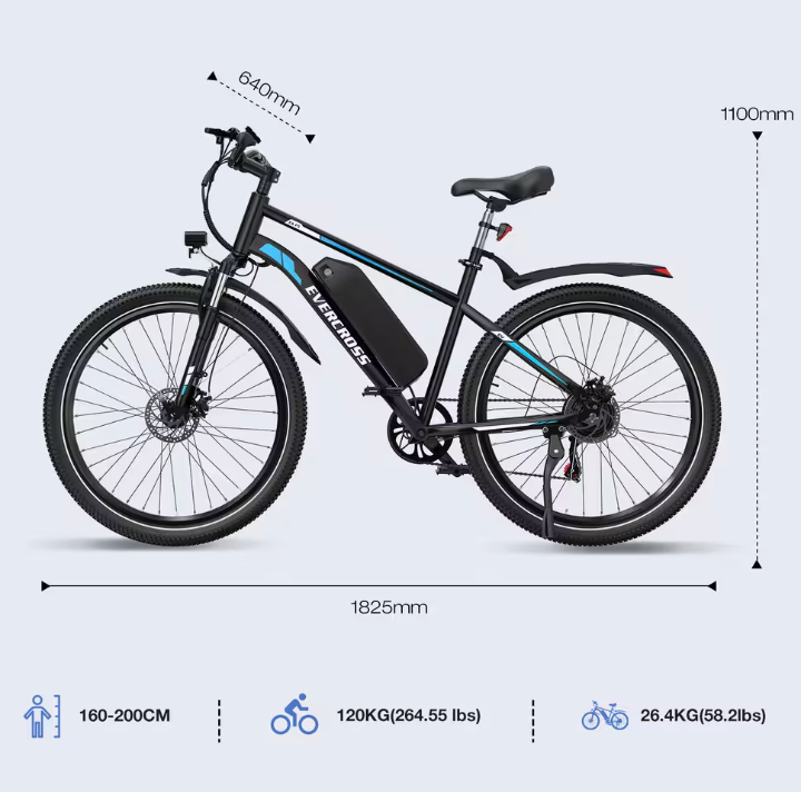 Bicicletta Elettrica 27,5"-Motore 250W-468Wh-Doppio Ammortizzatore-E-MTB-EK15