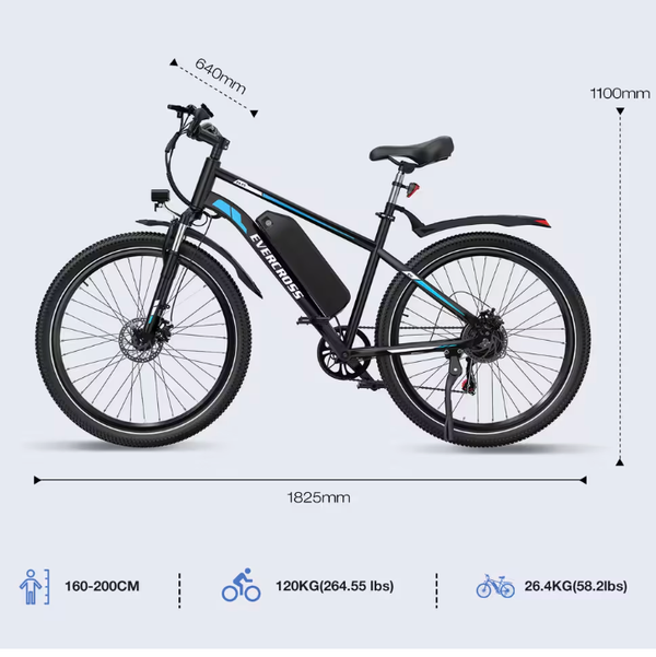 Bicicletta Elettrica 27,5"-Motore 250W-468Wh-Doppio Ammortizzatore-E-MTB-EK15