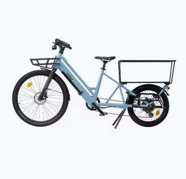 NILOX Bicicletta elettrica cargo long nilox c3 azzurro per uso famigliare