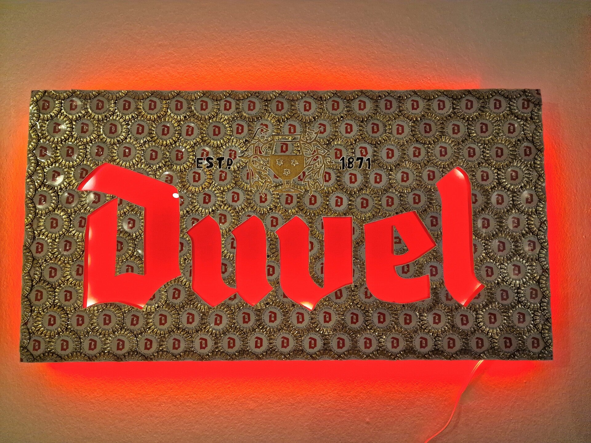 Duvel logo roodlicht