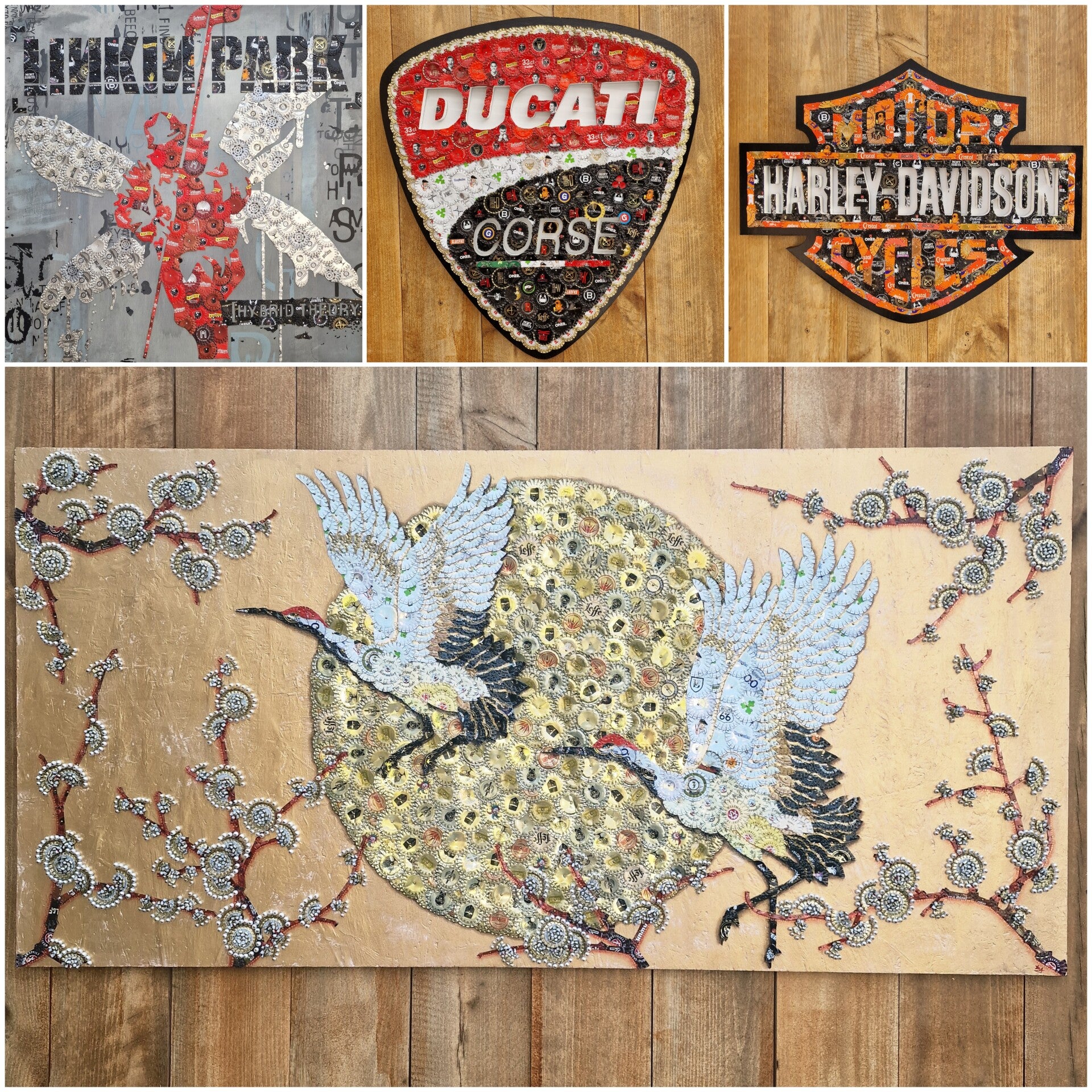 Collage Kunst met kroondopen