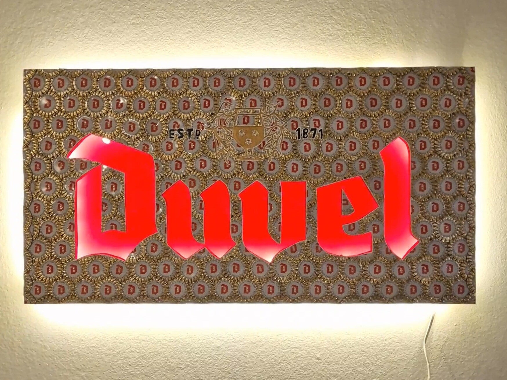 Duvel logo witlicht