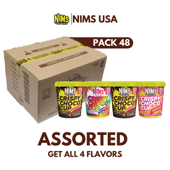 Nims Crispy Choco Cup Assorted Flavors 60g (PACK 48)