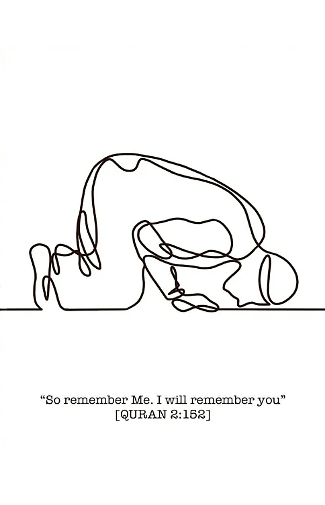 Sujood Line Art