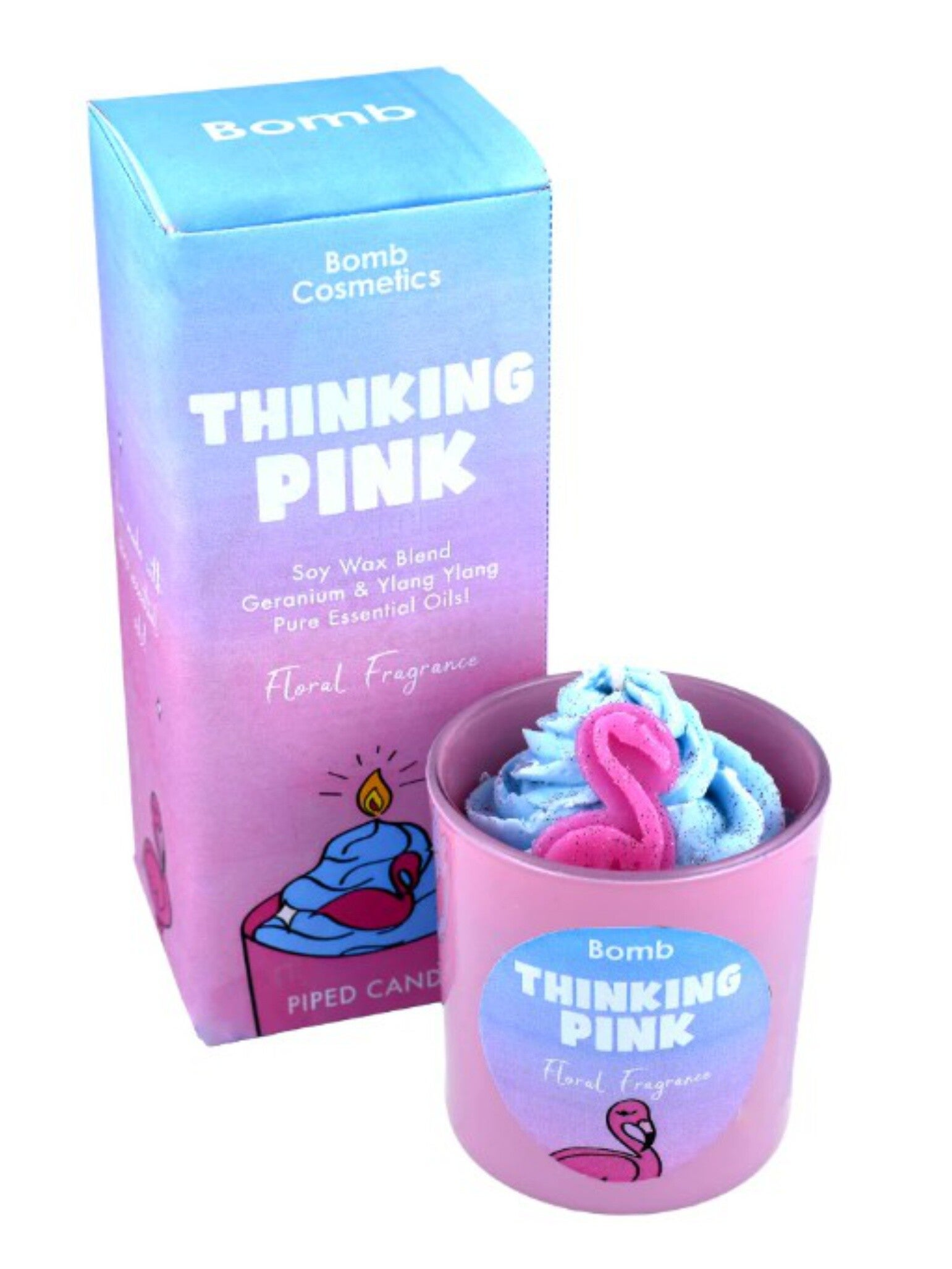 Flamingo Dreams Piped Candle: Embrace the Pink Vibes