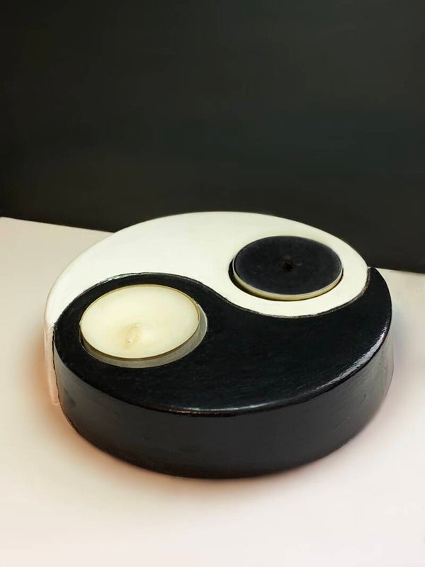 Yin & Yang Tea Light Holder