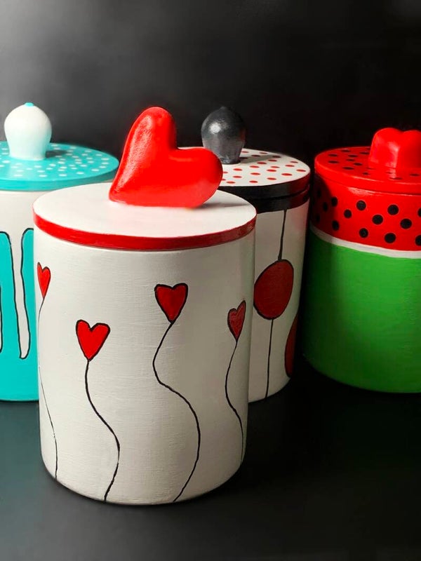 The Happy Jar Collection: Hand-Painted Keepsake Pots