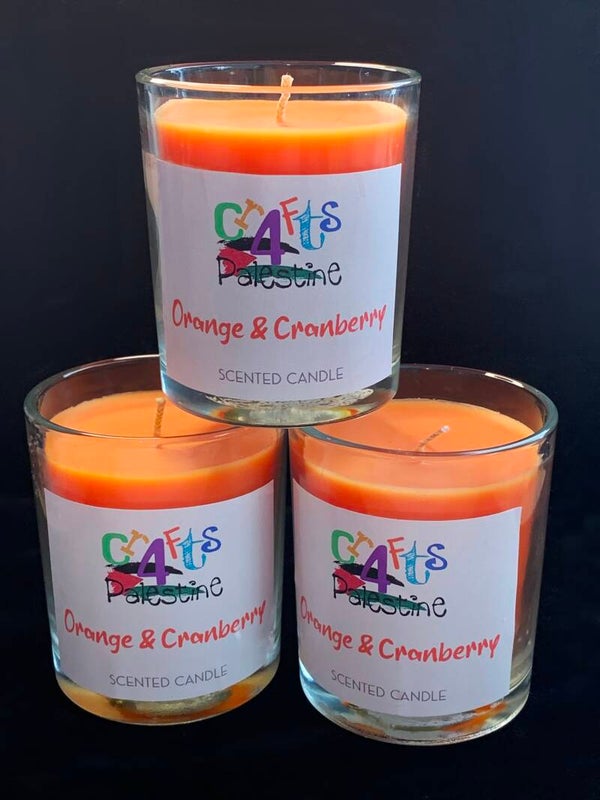 Orange & Cranberry Scented Candle
