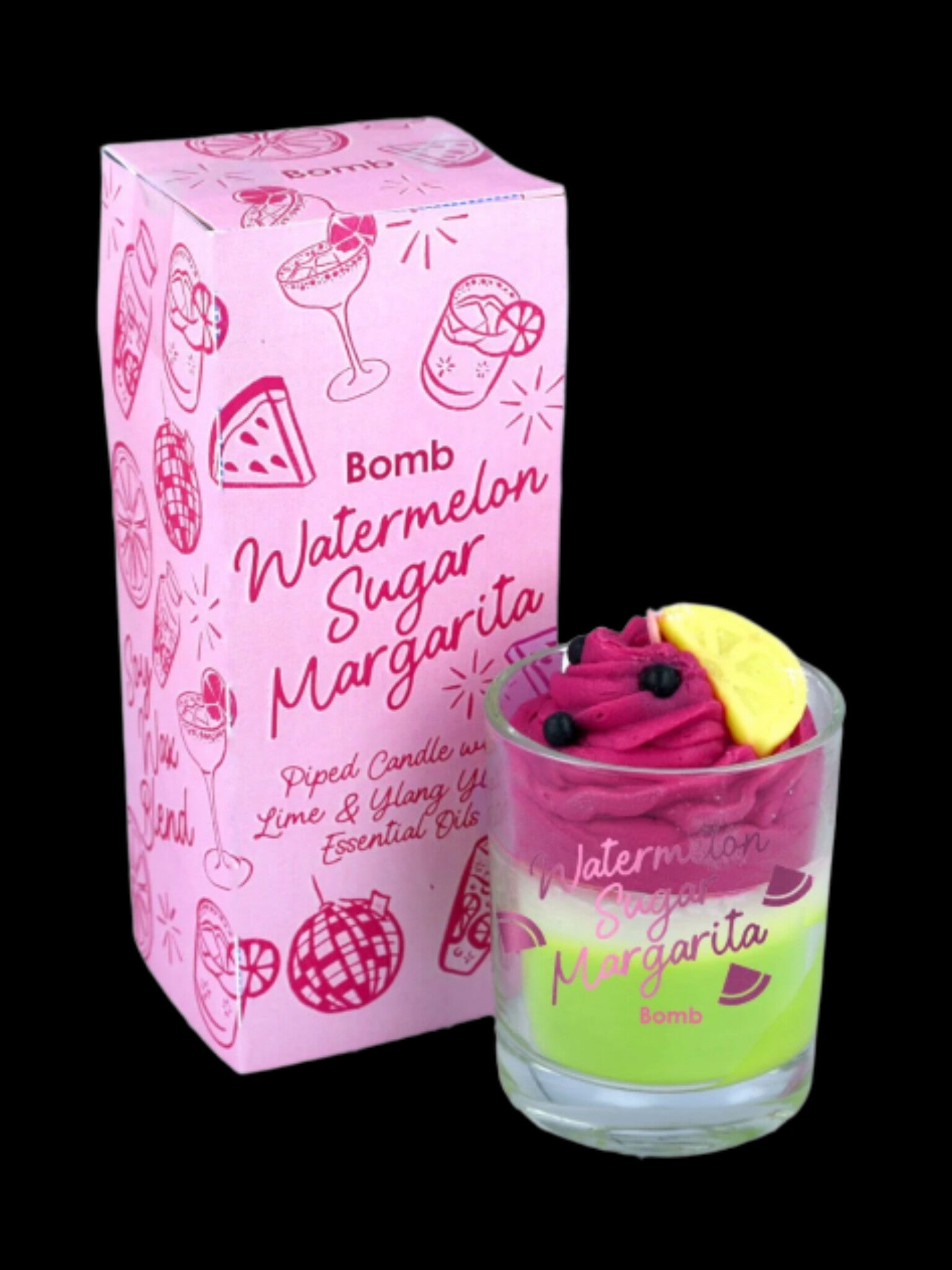 Watermelon Sugar Margarita Piped Candle