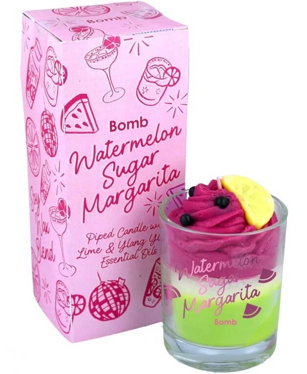 Watermelon Sugar Margarita Piped Candle
