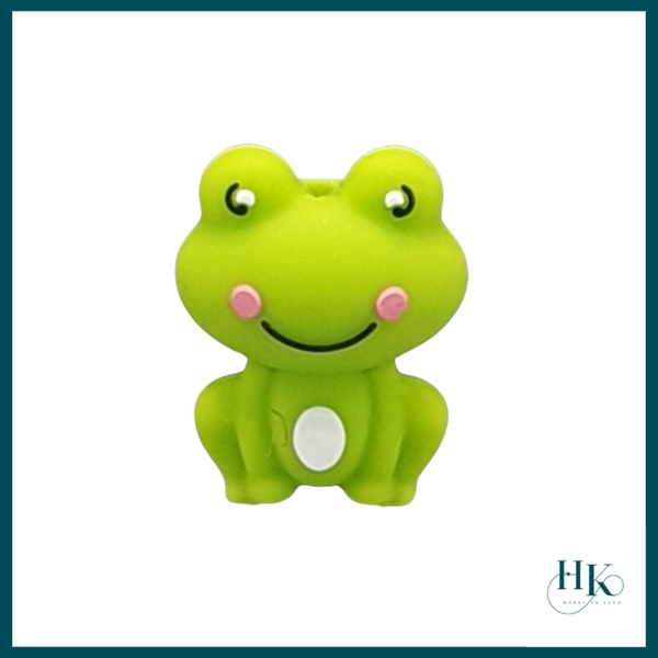 Silicone kraal 3D Kikker