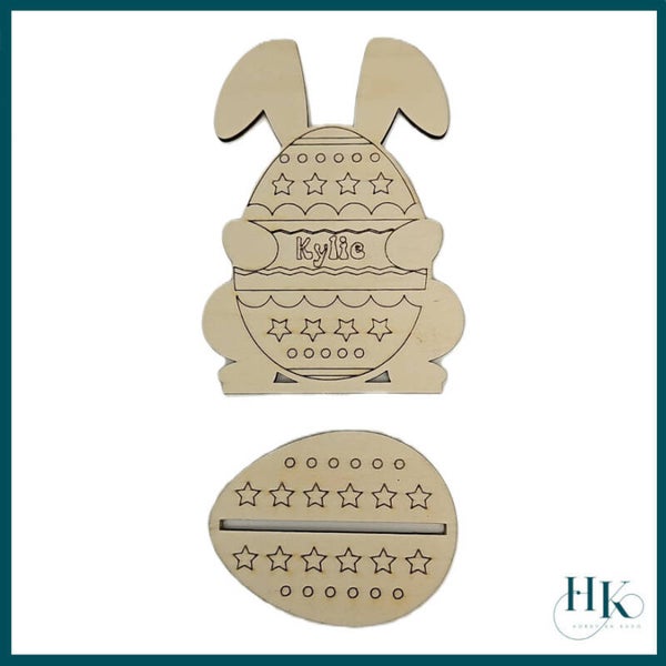 Knutsel paasei met voetje