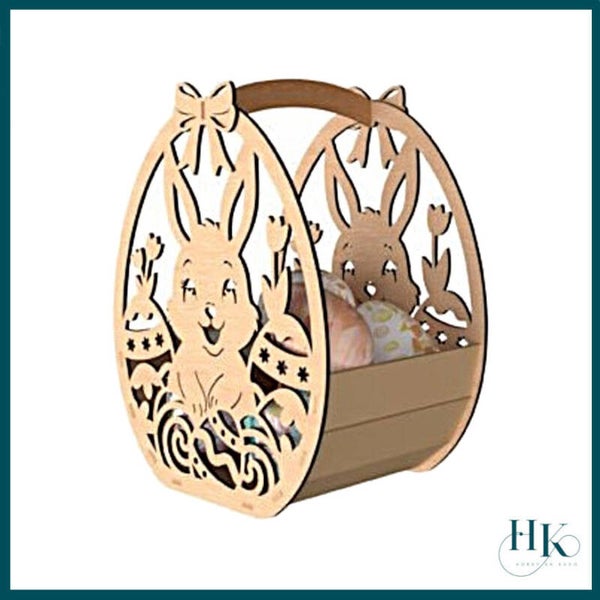 DIY Bouwpakket Paasmandje blije Paashaas