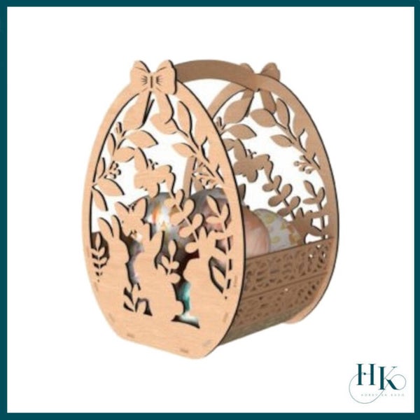 DIY Bouwpakket Paasmandje met 3 paashaasjes