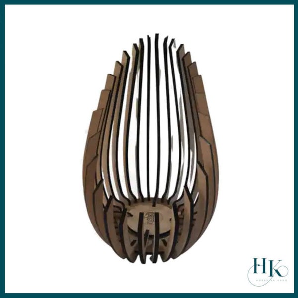 Houten Waxinelicht houder Lily