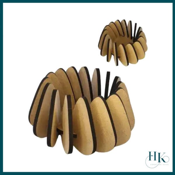 Houten waxinelicht houder Loïs